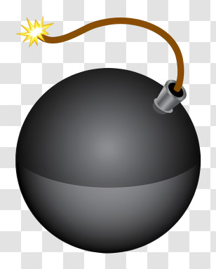 Timer Bomb - Cartoon Bomb With A Lit Fuse Transparent PNG