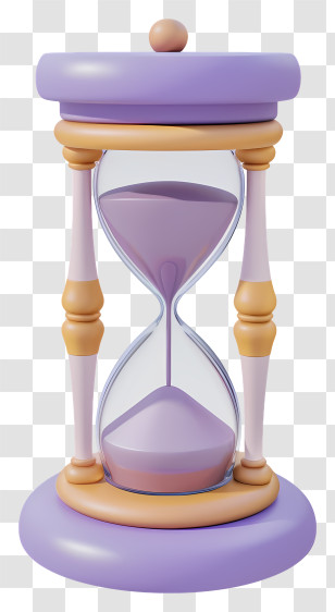 Hourglass - Purple Hourglass Sand Timer Transparent PNG