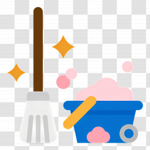 Cleaning Mop - Cleaning Supplies With Broom And Bucket Transparent PNG
