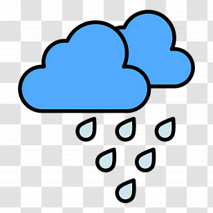 Raining Cloud - Blue Rain Clouds Dripping Water Transparent PNG
