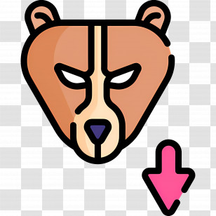 Investment Down - Bear Market Icon With Downward Arrow Transparent PNG