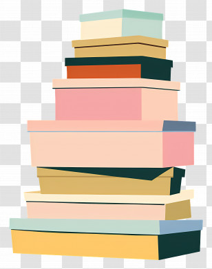 Stack Of Boxes - Colorful Stack Of Books Transparent PNG
