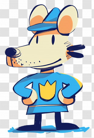 Dog Man - Cheerful Cartoon Mouse Transparent PNG