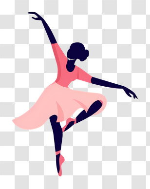Dancer - Ballet Dancer In Elegant Pose Transparent PNG