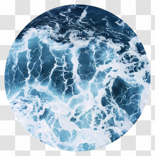 Beach - Circular Ocean Waves Transparent PNG