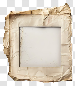 Polaroid Frame - Vintage Crumpled Paper Frame Transparent PNG
