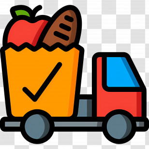 Food Truck - Grocery Delivery Truck Transparent PNG