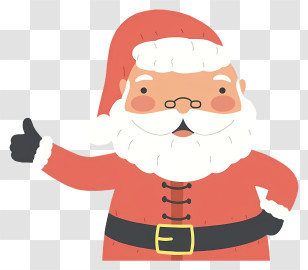 Santa Claus - Santa Claus Giving Thumbs Up Transparent PNG