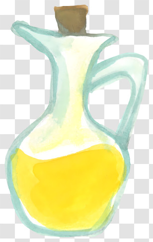 Cartoon - Glass Oil Bottle For Cooking Transparent PNG