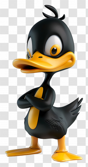 Daffy Duck - Animated Black Duck Cartoon Character Transparent PNG