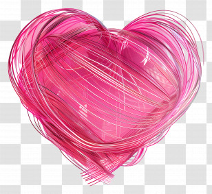 Pink Heart - Pink Wire Heart Symbol Transparent PNG