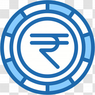 Indian Rupees - Blue Rupee Symbol For Currency Transparent PNG