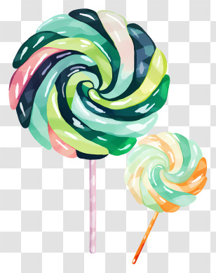Lollipops - Colorful Lollipop Illustration Transparent PNG