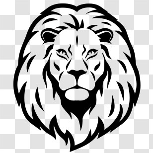 Lion Logo - Majestic Lion Head Silhouette Design Transparent PNG