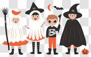 Halloween Kids - Cute Halloween Costume Characters Transparent PNG