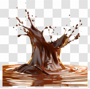 Chocolate Splash - Liquid Chocolate Splash Creating A Tempting Effect Transparent PNG
