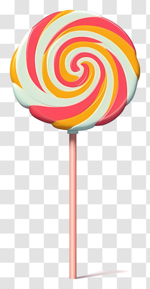 Candy Cane Lollipop - Colorful Swirl Lollipop Illustration Transparent PNG