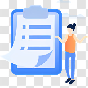 Task Management - Illustrated Clipboard And Person Transparent PNG
