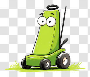 Cartoon Lawn Mower - Cartoon Lawn Mower With Eyes Transparent PNG