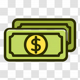 Money - Dollar Bills Cartoon Representation Transparent PNG