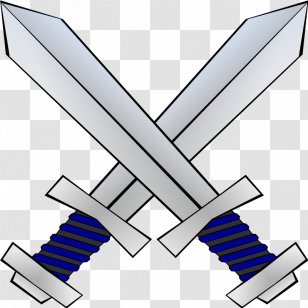 Sword Clip Art - Weapon - Blue Cartoon Two Knives Transparent PNG