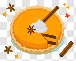 Pumpkin Pie - Pumpkin Pie With Cinnamon Transparent PNG