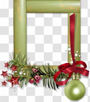 Christmas Decoration Picture Frame Holiday - Gift - Green Transparent PNG