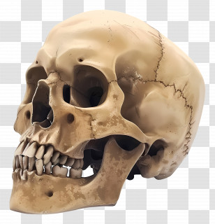 Animated Skull - Human Skull Anatomy Illustration Transparent PNG
