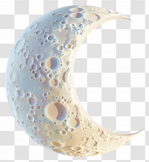 3d Moon - Crescent Moon In The Sky Transparent PNG