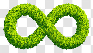 Mossy Infinity Symbol - Leafy Green Infinity Symbol Transparent PNG