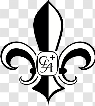 New Orleans Saints Logo - Black And White Fleur-de-lis Emblem Transparent PNG