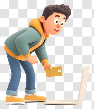 Man Holding Golden Card - Online Shopper Paying With Card Transparent PNG