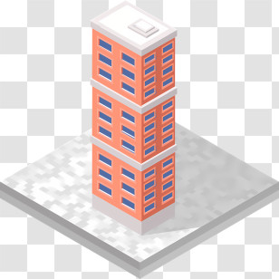 Icon - Isometric Illustration Of A Tall Building Transparent PNG