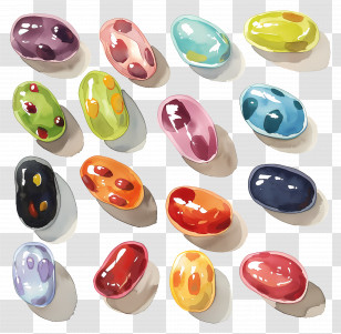 Jelly Beans - Colorful Jelly Beans Drawing Transparent PNG