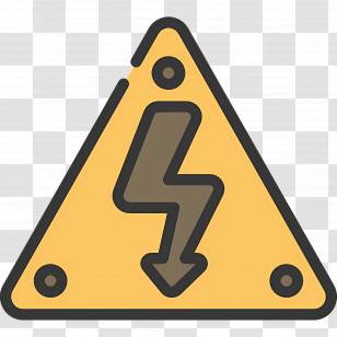Electrical Warning - Electrical Hazard Warning Sign Transparent PNG