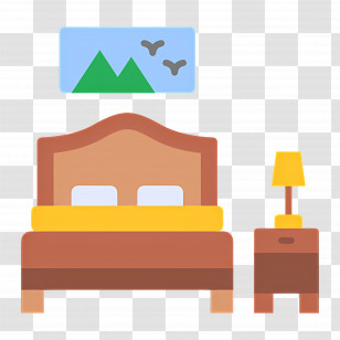 Sleeping Room - Cozy Bedroom Interior Transparent PNG