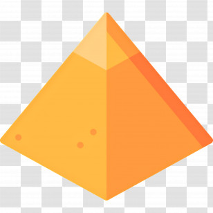Pyramid - Orange Pyramid Geometric Shape Transparent PNG