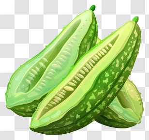 Bitter Melon - Fresh Bitter Melons Illustration Transparent PNG