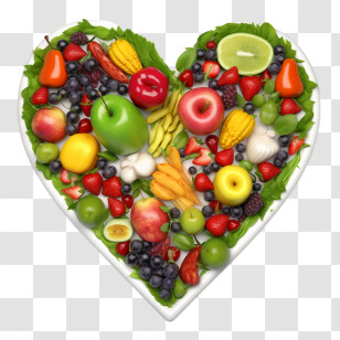 World Food Day - Heart-Shaped Fruit Salad Illustration Transparent PNG