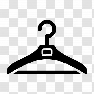 Clothes Hanger - Simple Black Clothes Hanger Icon Transparent PNG