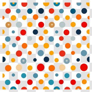 Polka Dots - Colorful Polka Dots Pattern Transparent PNG
