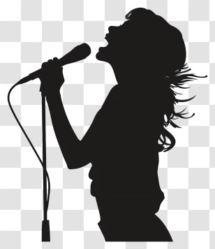Taylor Swift Silhouette - Silhouette Of Woman Singing With Microphone Transparent PNG