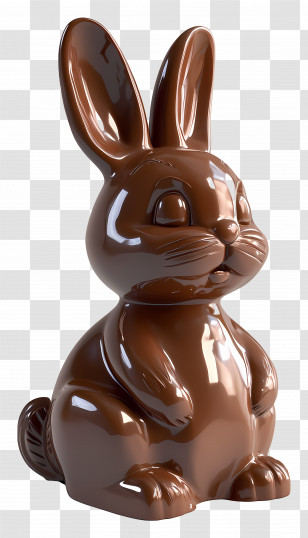 Chocolate Easter Bunny - Delicious Chocolate Bunny For Easter Transparent PNG