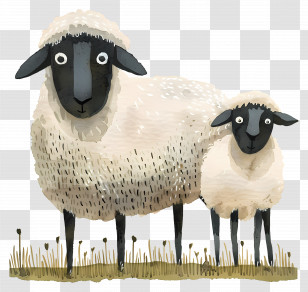 Black Faced Sheep - Black-Faced Sheep Illustration Transparent PNG