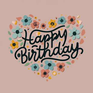 Happy Birthday - Floral Happy Birthday Greeting Card Transparent PNG