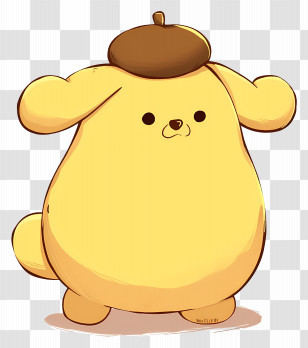 Pompompurin - Cute Yellow Cartoon Dog Character Transparent PNG