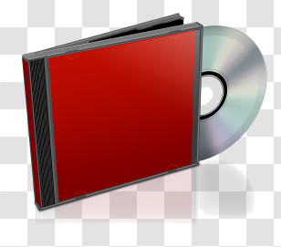Cd - Red CD Case With Disc Transparent PNG