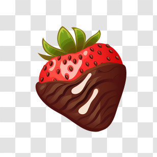 Chocolate Strawberry - Chocolate-Covered Strawberry Illustration Transparent PNG
