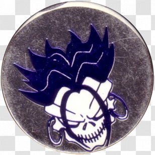 Skull Cobalt Blue Emblem Badge Earring - Elvis Presley Transparent PNG