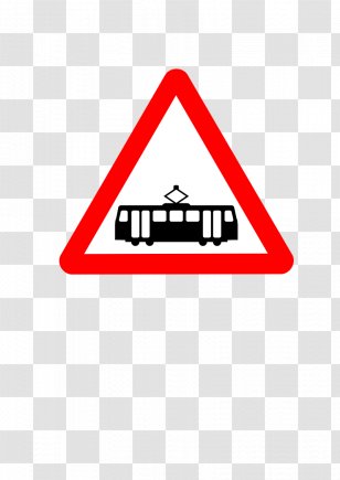Tram Rail Transport Traffic Sign Warning Police - School Zone - Slides Transparent PNG